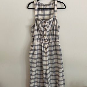 ASOS Jumpsuit with Button Detail in Check